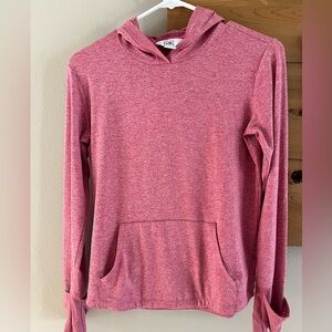 Girls Heathered Pink Hoodie Sweater